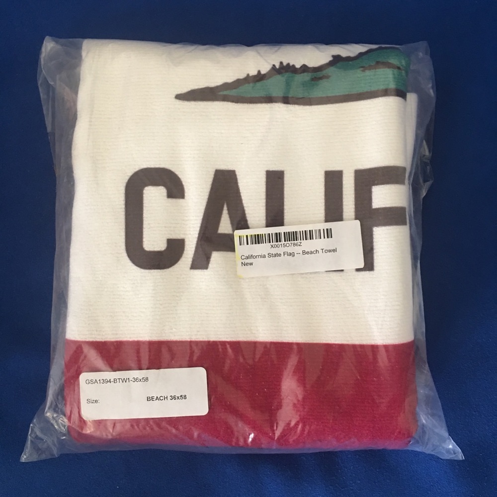 California state flag beach towel